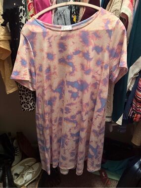 LightHeart Tie-Dye Pastel Scoop Neck Dress